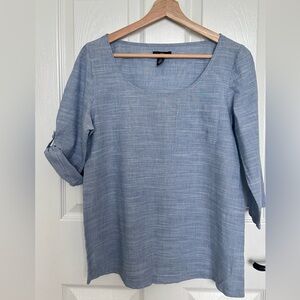 GAP Factory 3/4 Sleeve Linen Look Pullover Top. Size xs